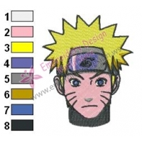 Naruto Shippuuden Face Embroidery Design 03